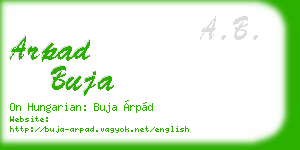 arpad buja business card